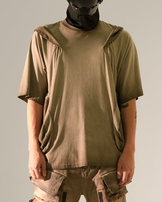 Mesh Patch Distressed Tee