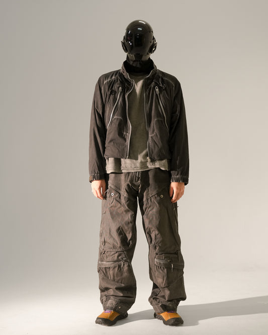 Washed 3D Panel Loose Cargo Pants