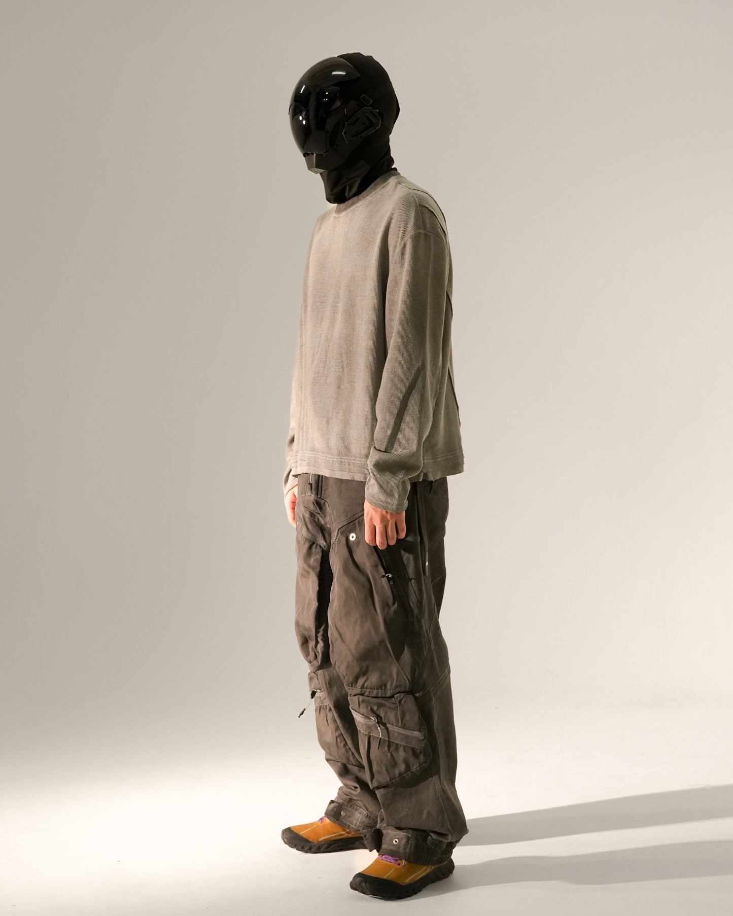 Elastic Cuff Drop Shoulder Oversized T-Shirt