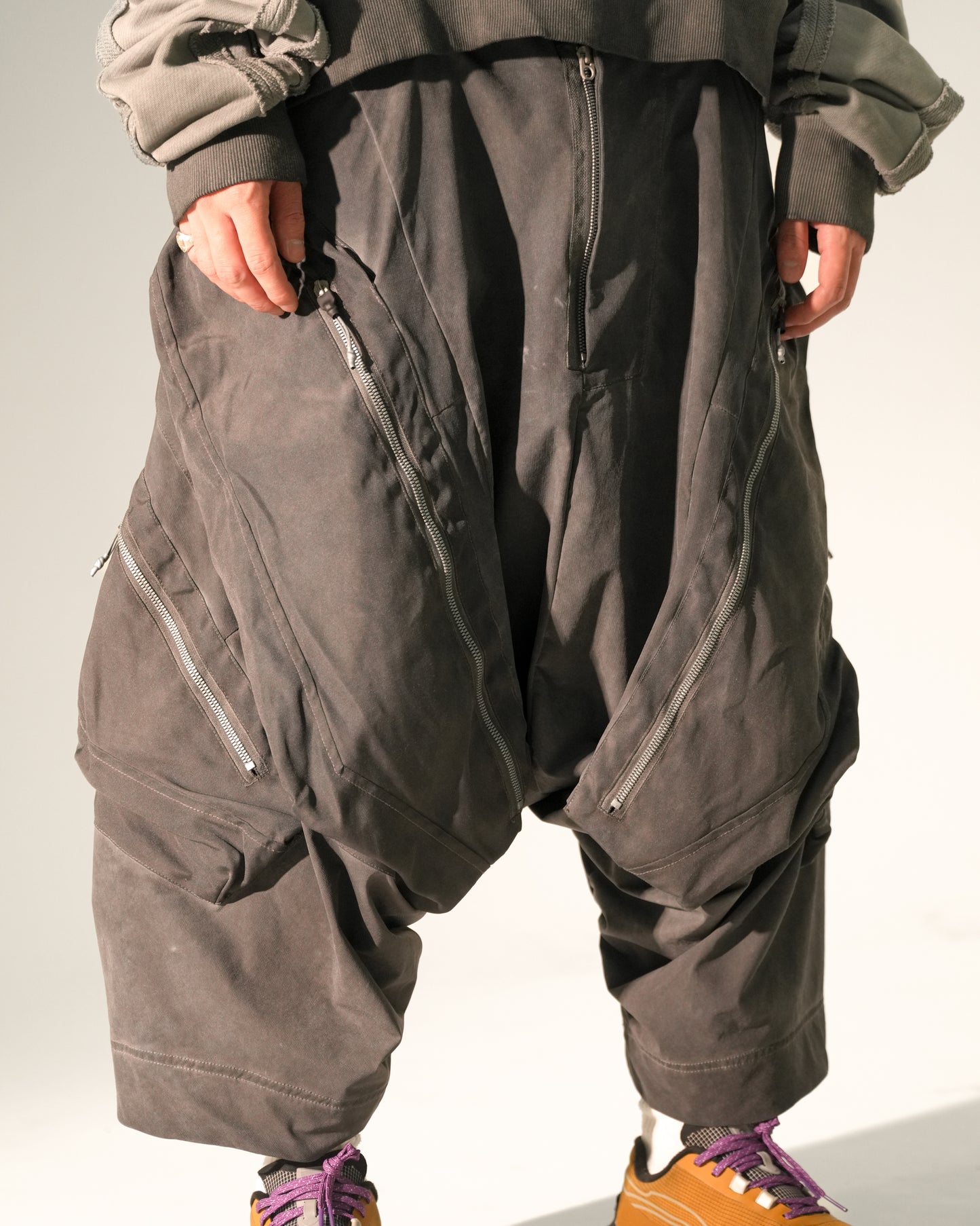 Layered Panel Washed Shorts