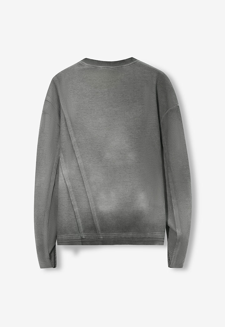 Elastic Cuff Drop Shoulder Oversized T-Shirt